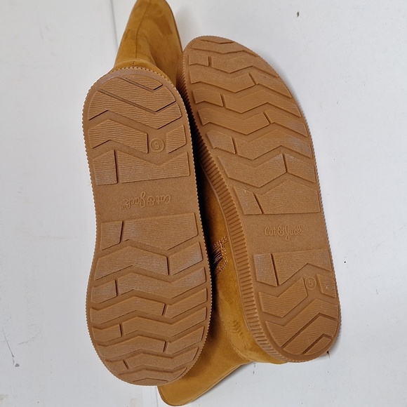 NEW! Cat & Jack Girls Natalia Shearling Style Boots, Cognac Brown - Picture 7 of 9